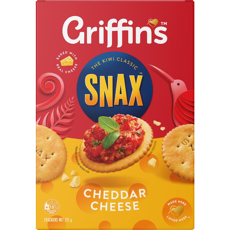 Snax Crackers Cheddar Cheese - 225g