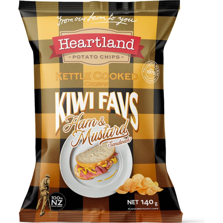 Heartland Snacks Kiwi Favs Ham & Mustard - 140g