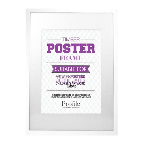 Profile - Elegant White Poster Picture Frame - A4 (21x30cm) Unmatted