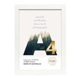 Profile - Elegant White Poster Picture Frame - A4 (21x30cm) Unmatted