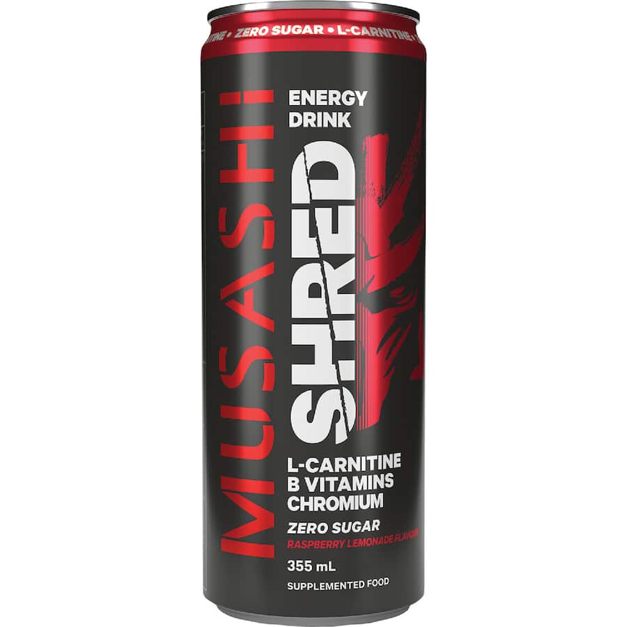 Musashi Energy Drink Shred Raspberry Lemonade 355mL
