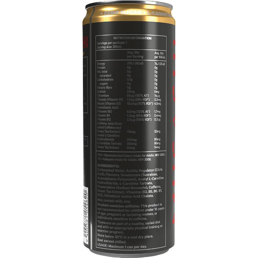 Musashi Energy Drink Shred Passionfruit 355mL