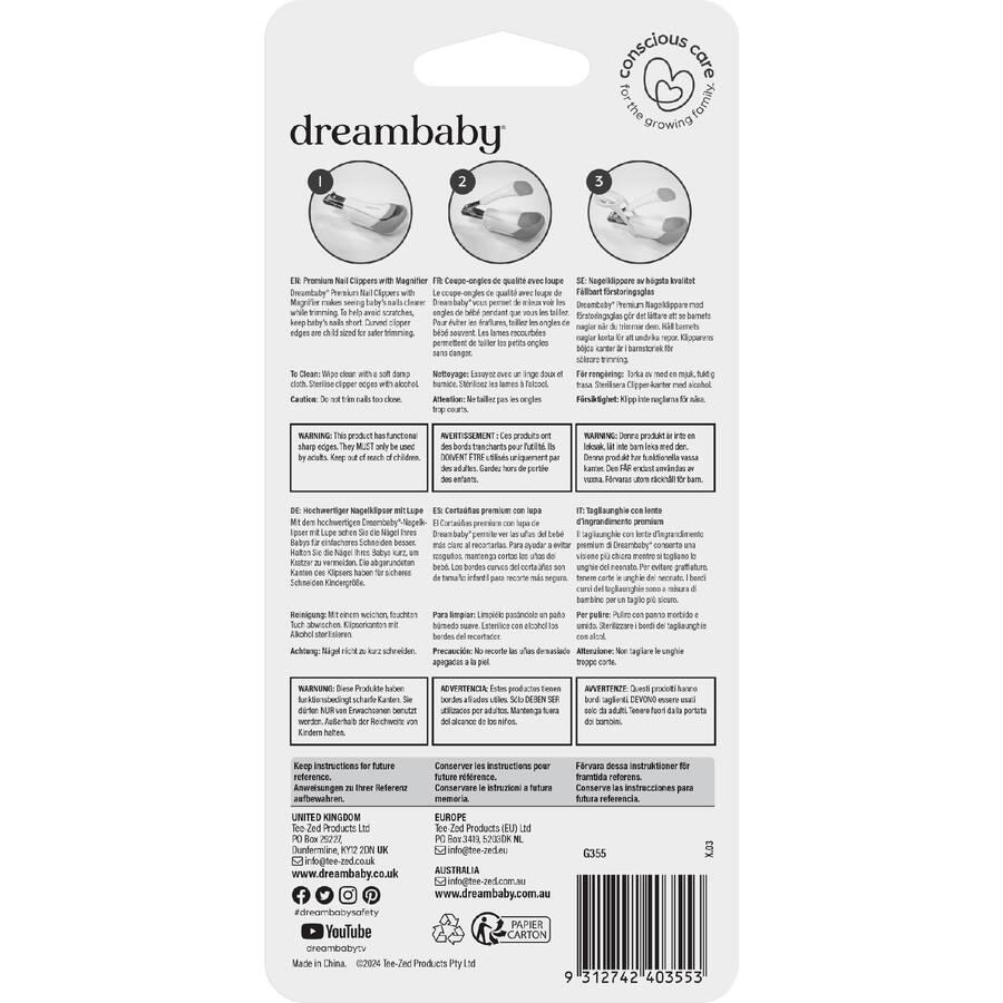Dreambaby Baby Nail Clippers Premium With Magnifier