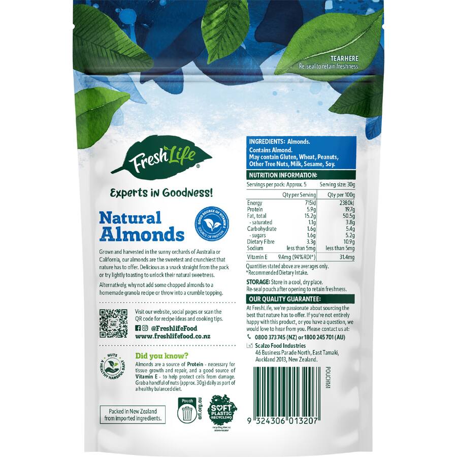 Freshlife Almonds Natural - 170g