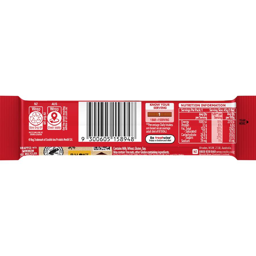 Kitkat Chocolate Bars Chunky Aero Milk Choc - 45g