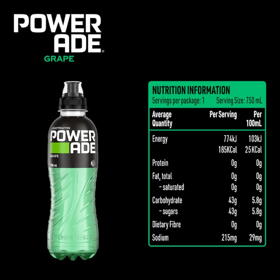 Powerade Sports Drink Grape 750mL