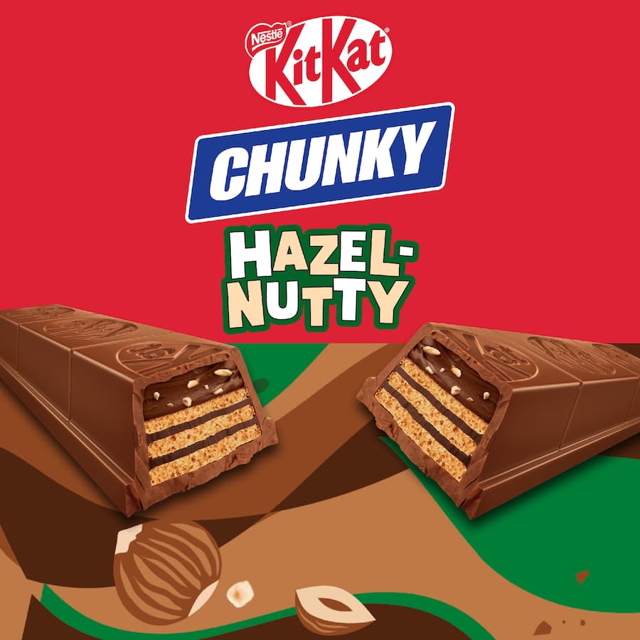 Nestlé Kitkat Chocolate Bar Chunky Hazelnut 41g