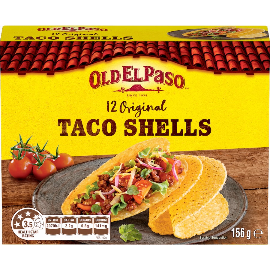 Old El Paso Taco Shells Original - 12 pack 156g