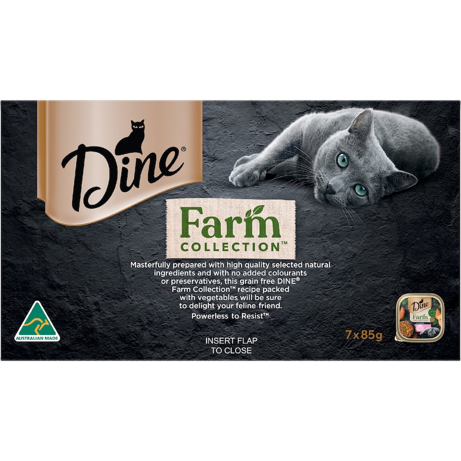 Dine Wet Cat Food Salmon, Sweet Potato & Spinach Trays 7 x 85g