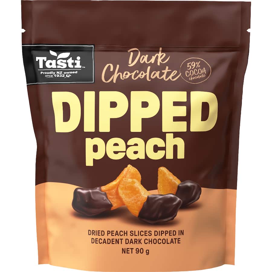 Tasti Dried Peach Chocolate Dipped - 90g