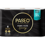 Paseo Toilet Paper 4ply King Size Long Roll - 6pack