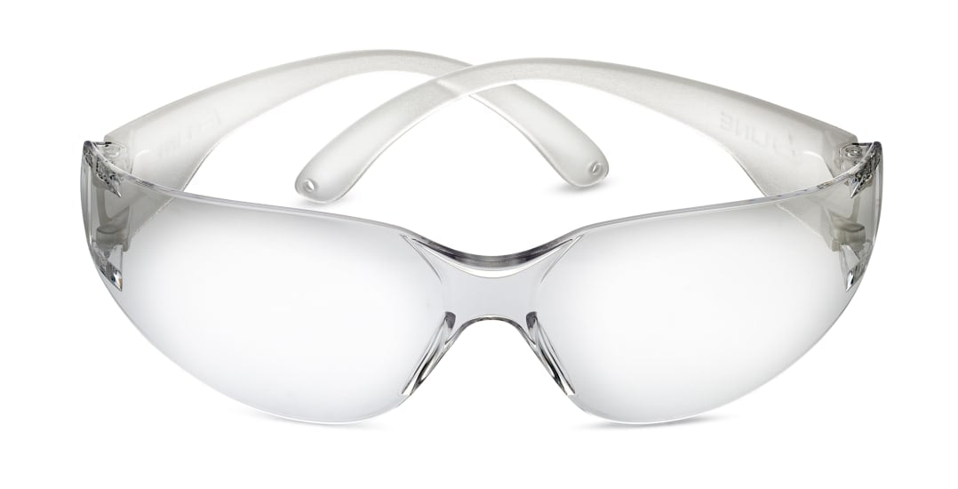 BOLLE BL30 SPEC safety glasses in a box of 20, featuring anti-fog, anti-scratch lenses, lightweight frame, and universal fit.