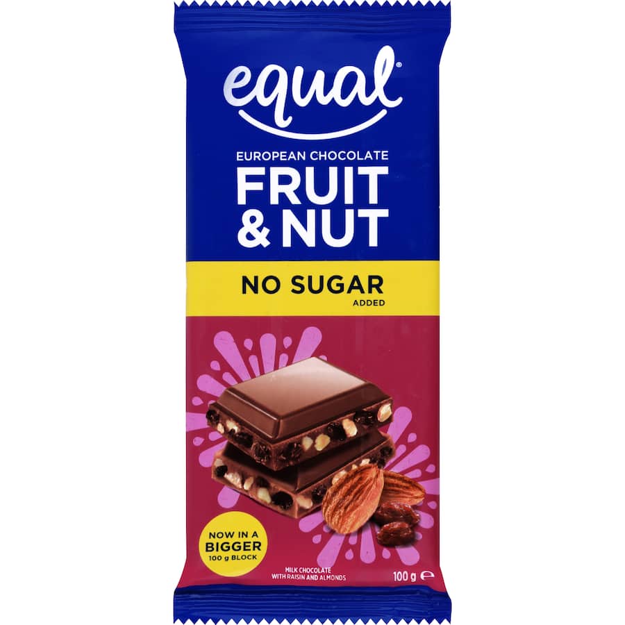 Equal Chocolate Block Fruit & Nut - 100g