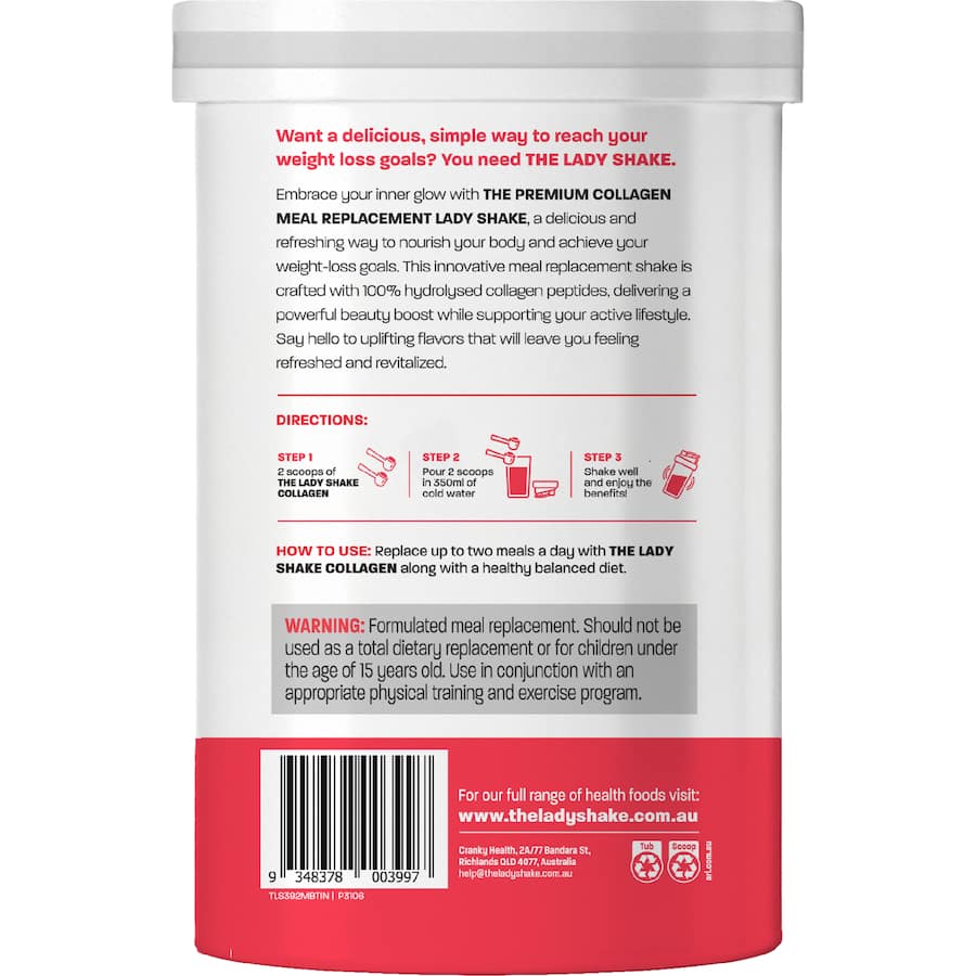 The Lady Shake Meal Replacement Collagen Protein Mixed Berry 392g