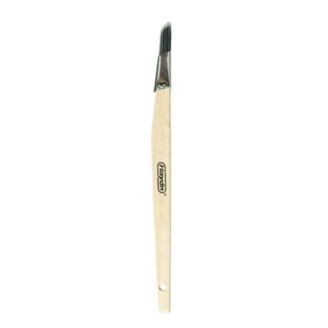 Haydn Lining Brush 12mm with synthetic bristles, stainless steel ferrule, and wooden handle for precision detailing in painting.