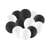 Korbond Balloons Black & White Mixed 12pack