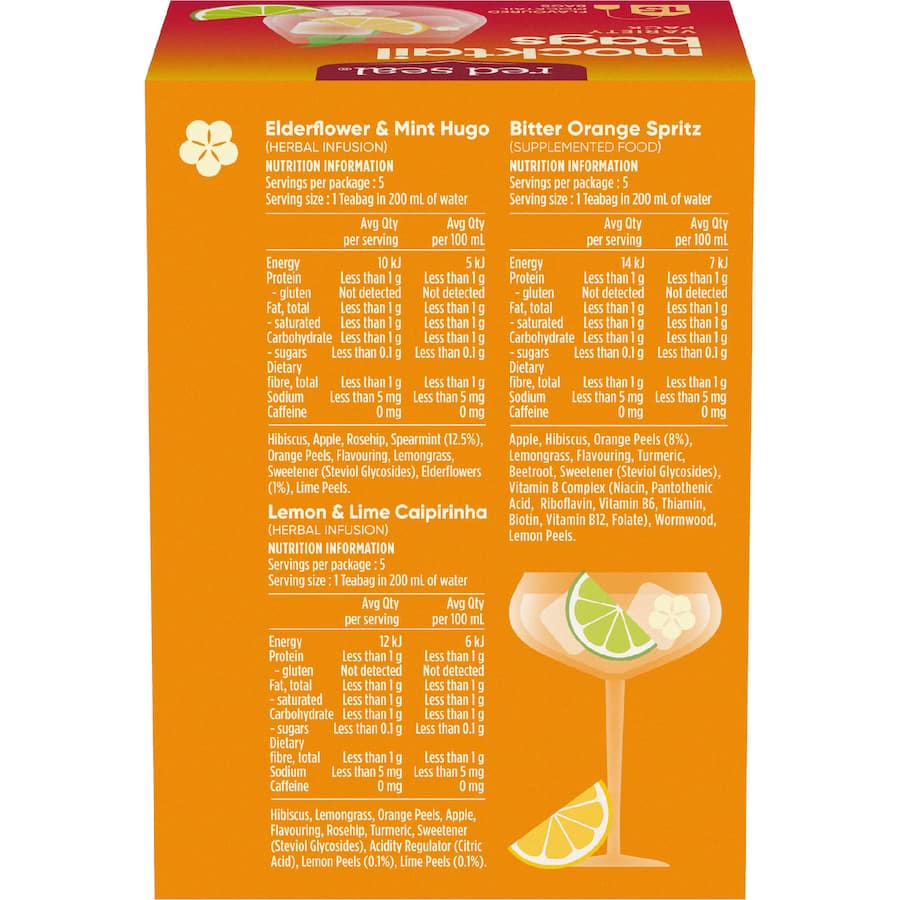 Red Seal Tea Bags Mocktail Variety - 15 pack 37.5g