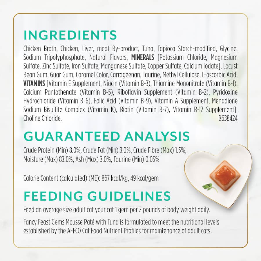 Fancy Feast Gems Wet Cat Food Mousse Pate With Tuna Box 114g