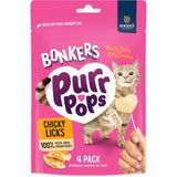 Bonkers Purrpops Wet Cat Food Dried Chicken 4 pack 5.6g
