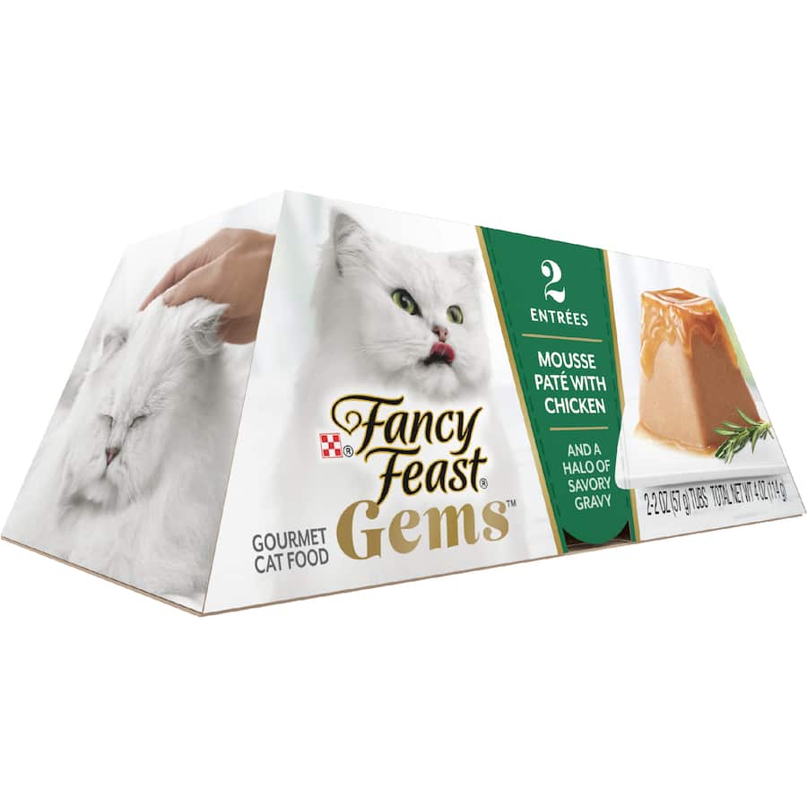 Fancy Feast Gems Wet Cat Food Mousse Pate With Chicken Box 114g