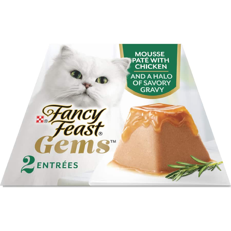 Fancy Feast Gems Wet Cat Food Mousse Pate With Chicken Box 114g