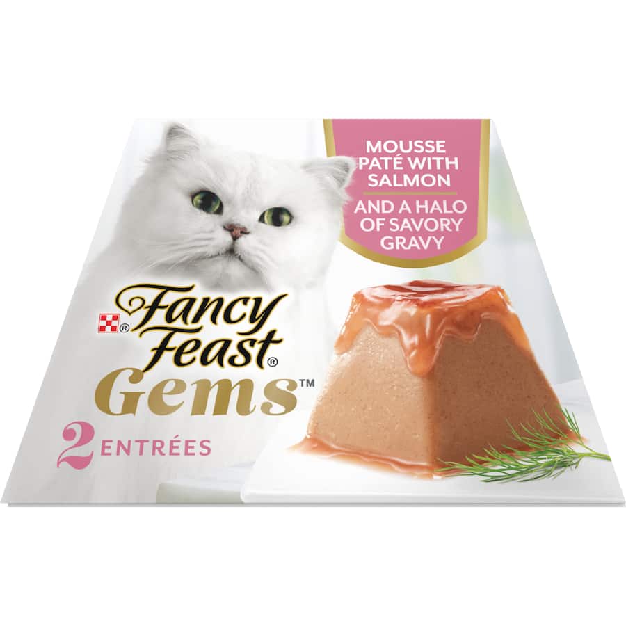Fancy Feast Gems Cat Food Mousse Pate With Salmon Box 114g