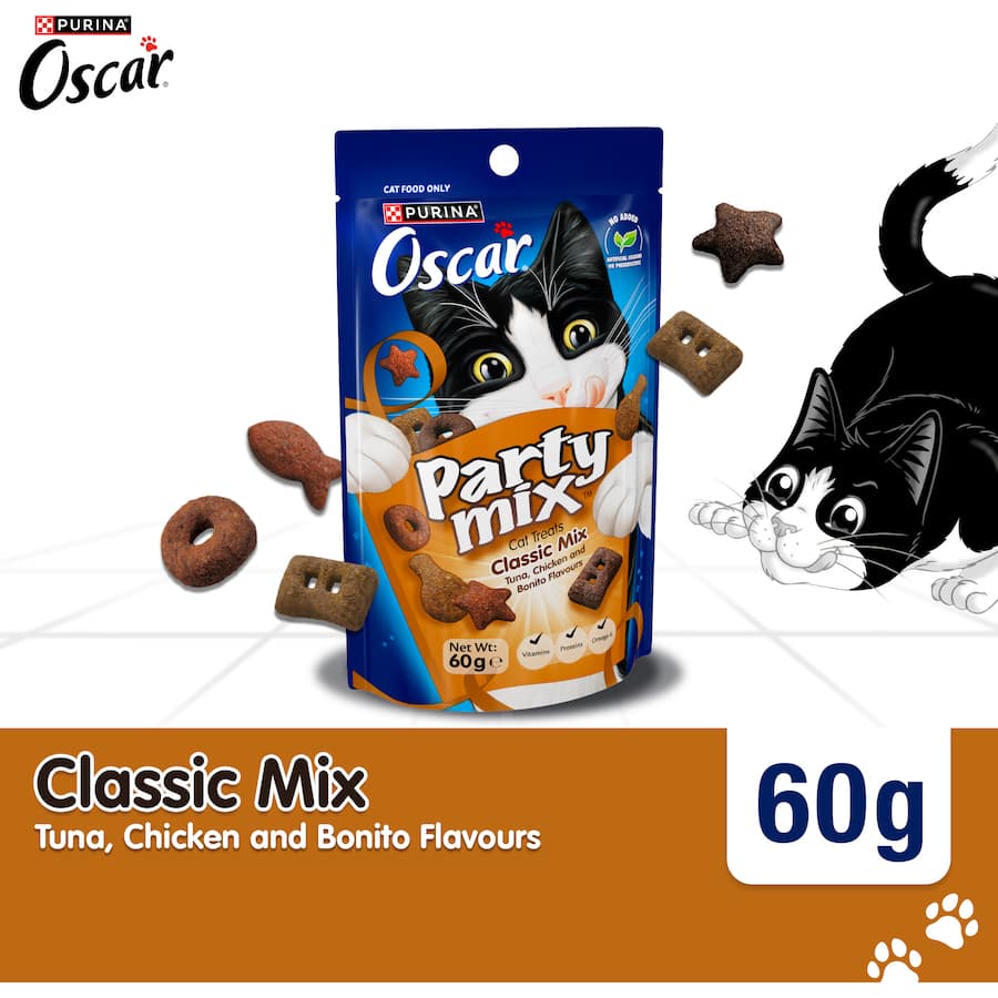 Oscar Wet Cat Food Party Mix Classics 60g