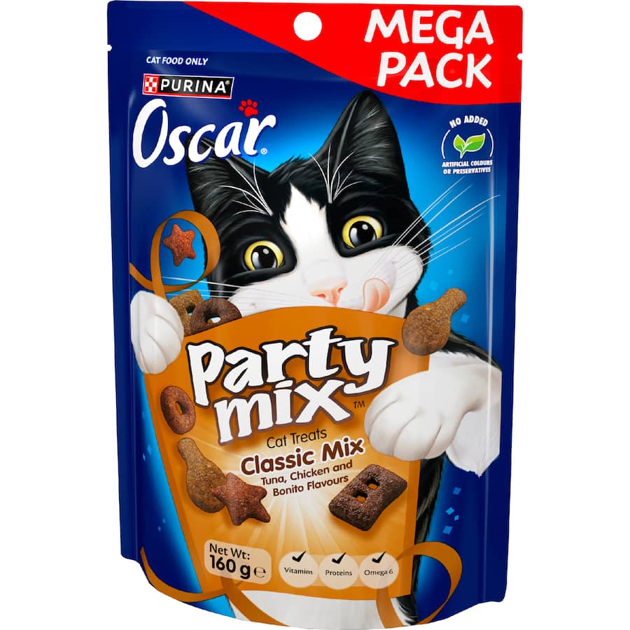 Oscar Party Mix Classic Cat Treats Tuna, Chicken & Bonito 160g