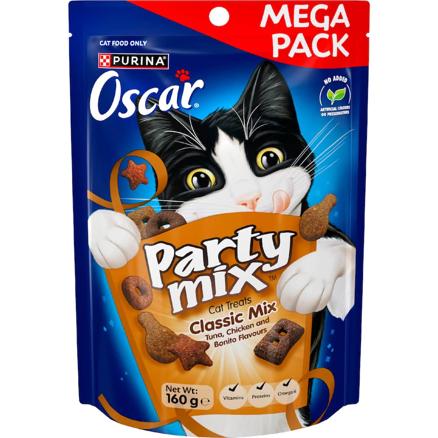 Oscar Party Mix Classic Cat Treats Tuna, Chicken & Bonito 160g