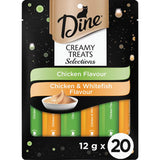 Dine Creamy Treats Cat Treats Chicken Selection Sachets Sachets 20 x 12g