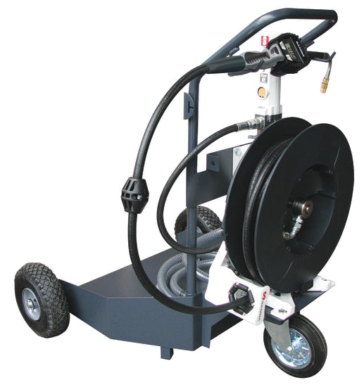 Samoa Oil Trolley Kit 378100: durable oil trolley with compartments and manual pump for easy oil transport and dispensing.