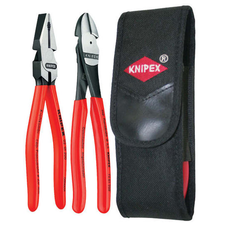 Knipex Belt Pouch featuring combination and diagonal cutters, durable polyester with secure fasteners and practical belt loop.