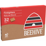 Beehive Firelighters Natural Block 32pack