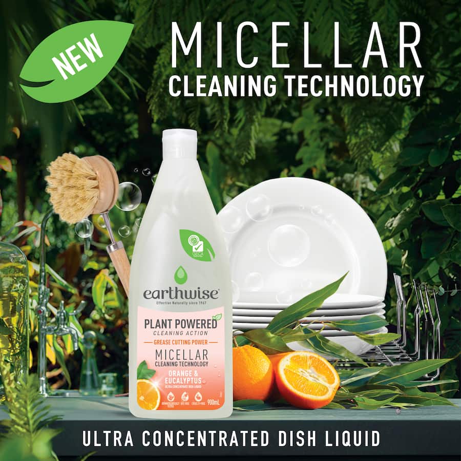 Earthwise Dish Liquid Orange & Eucalyptus - 900mL