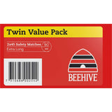 Beehive Safety Matches Extra Long 2 x 45pack