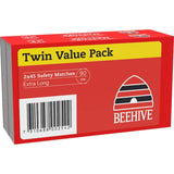 Beehive Safety Matches Extra Long 2 x 45pack