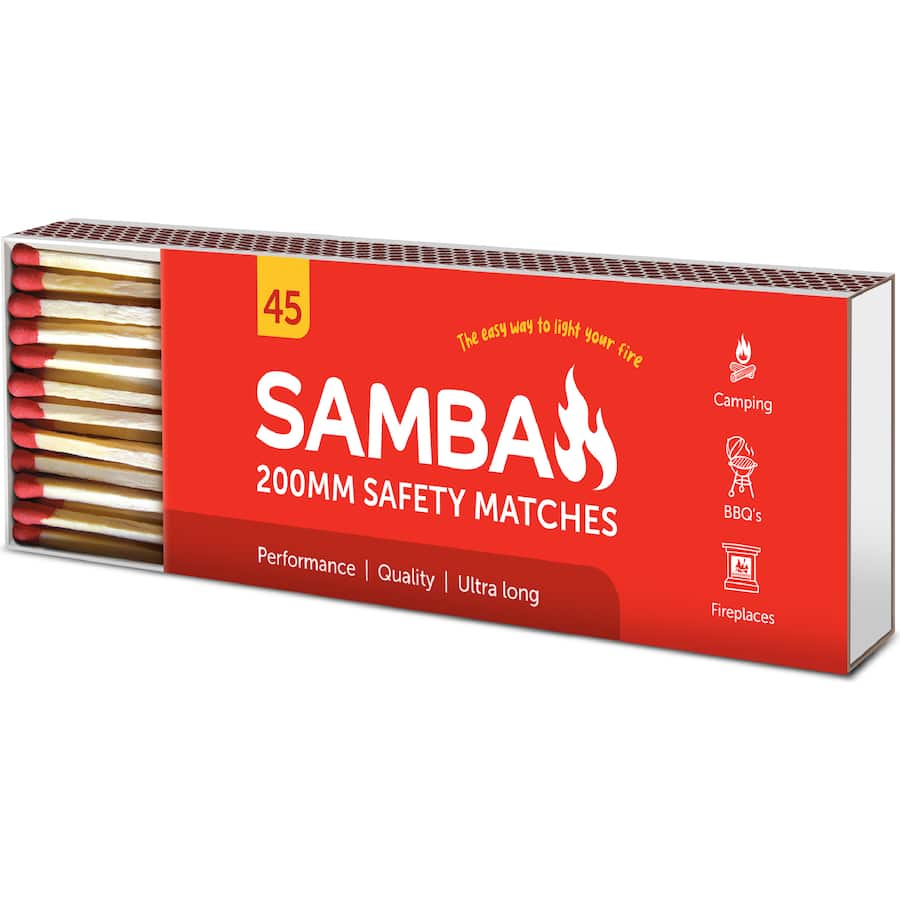Samba Safety Matches Ultra Long 45 pack 200mm