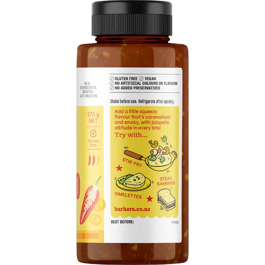 Barker’s Smoky Onion And Jalapeńo  290g
