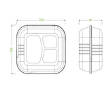 BioPak 3 Compartment White Plant Fibre Clamshell 20x22x8cm 100 (Pack)