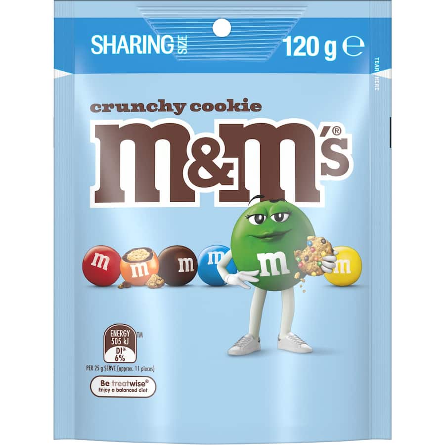 M&ms Crunchy Cookie  Pouch 120g