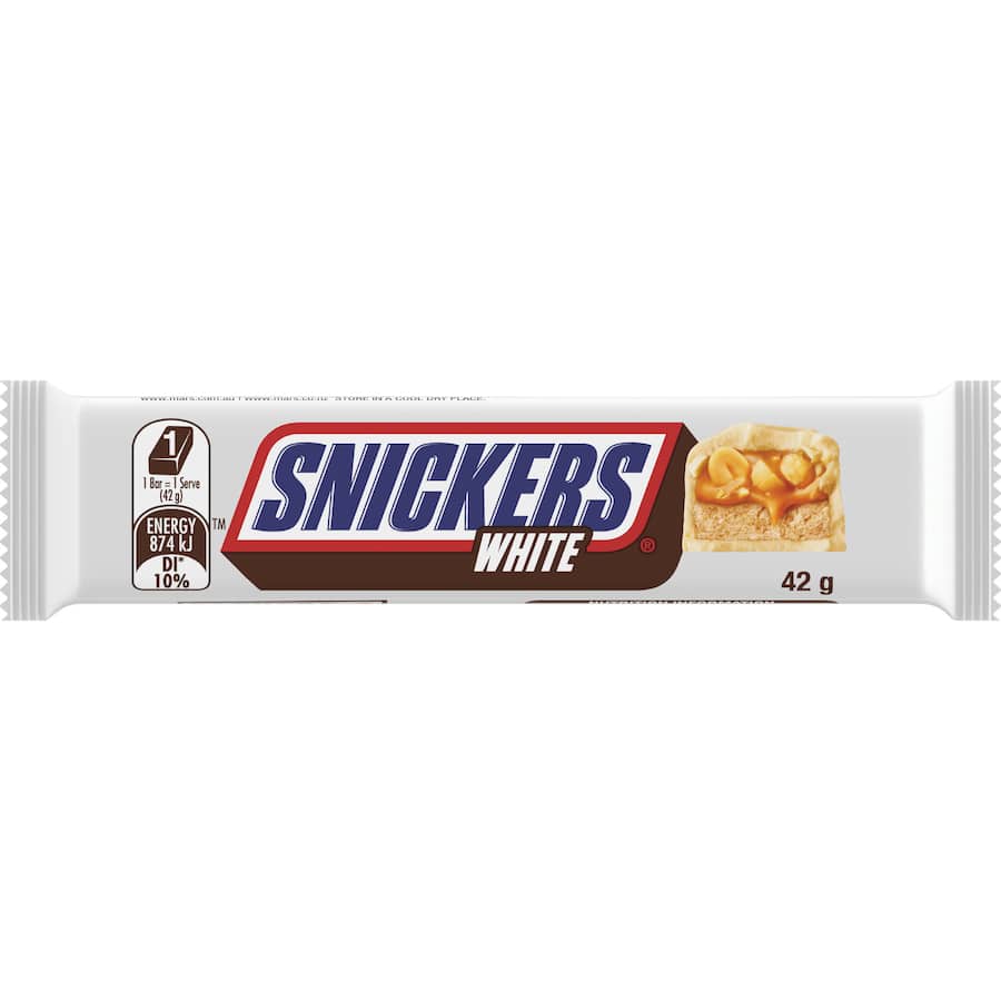Snickers Chocolate Bar White Chocolate 42g