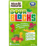 Nice & Natural Fruit Snacks Sour Fruit Blocks 6 pack 120g