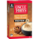 Uncle Tobys Oats Protein Quick Sachets Cinnamon Scroll 8 pack 280g