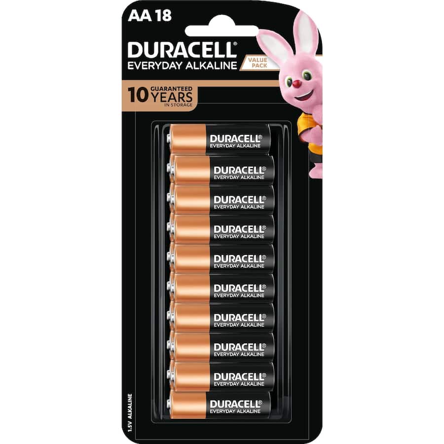 Duracell Everyday Batteries Alkaline Aa 18pack