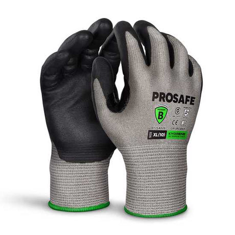 Prosafe Kyorene Cut B Gloves Size S, featuring Graphene fibers for cut resistance and HCT Nitrile coating for grip.
