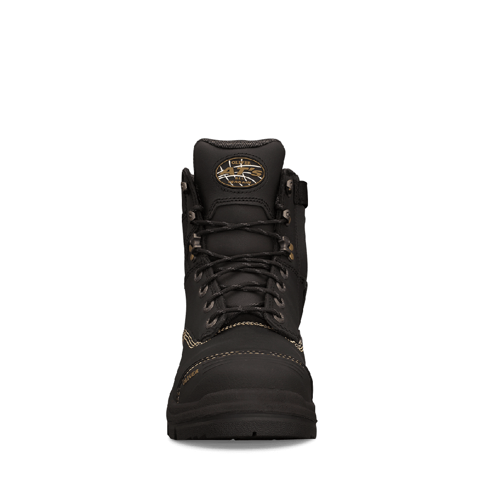 Oliver 55-345Z Zip Sided Safety Boots - Black (Size: 12)