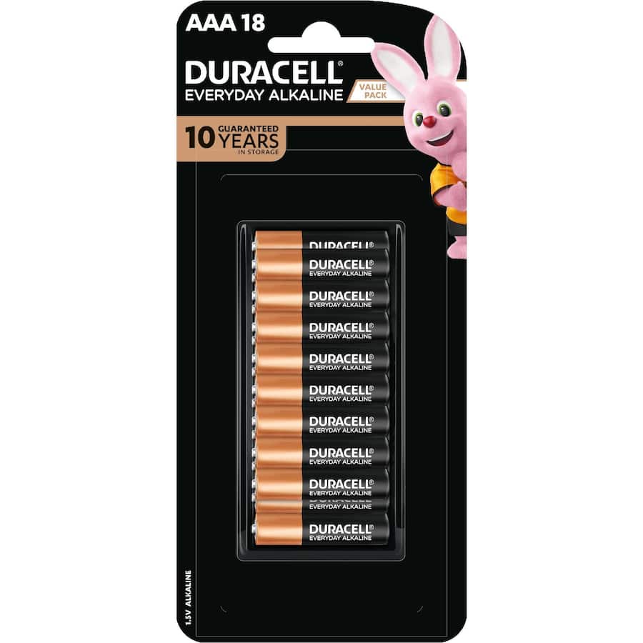 Duracell Everyday Batteries Alkaline Aaa 18pack