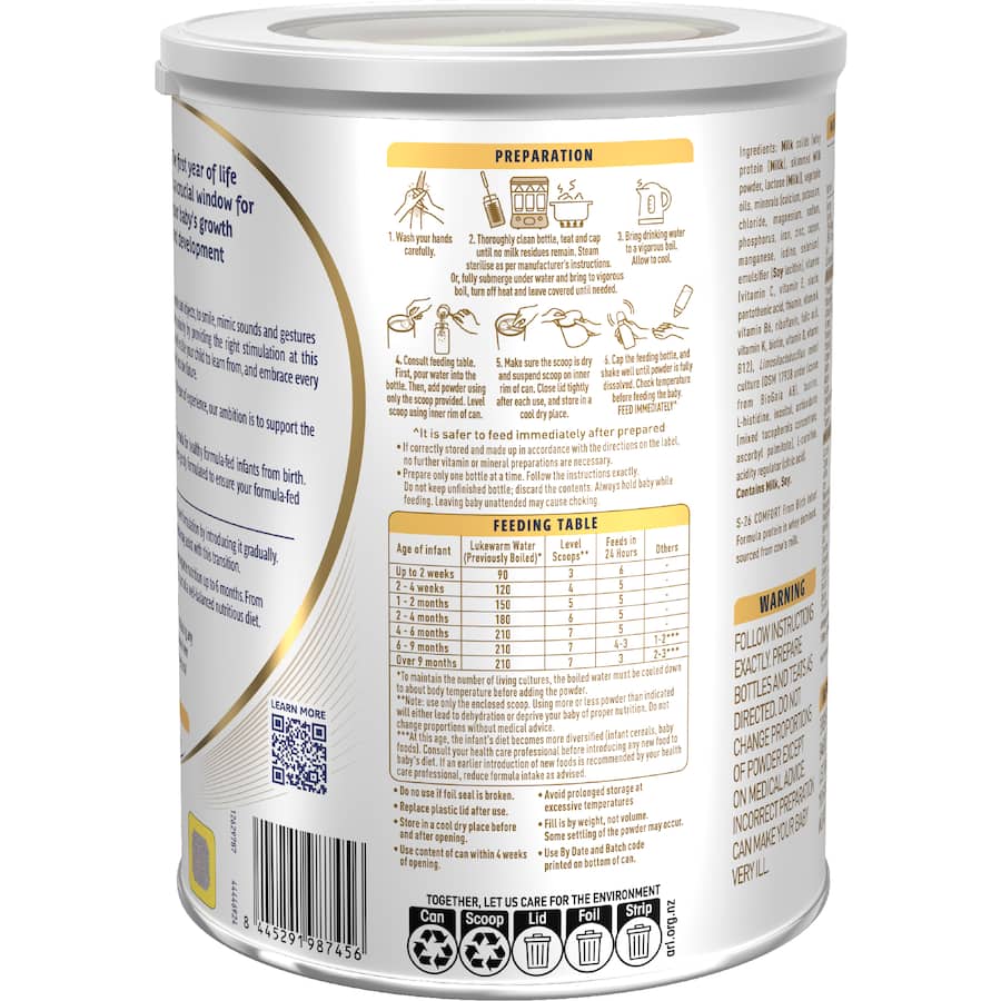 S-26 Comfort Baby Formula From Birth 0-12 Months 800g