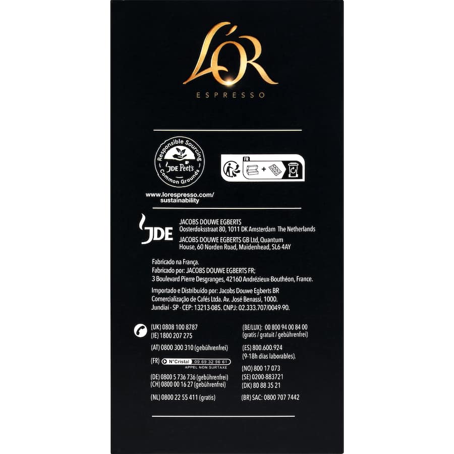 L'or Coffee Capsules Origins Variety 40pack