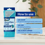 Chux Microfibre Cloth With Scrub Corner 2pack